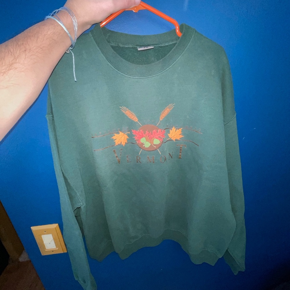 Vintage Forest Green Vermont Crewneck